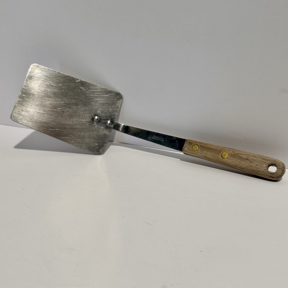 Vintage Robinson Knife Co Stainless Spatula Turner Wood Handle‎ USA